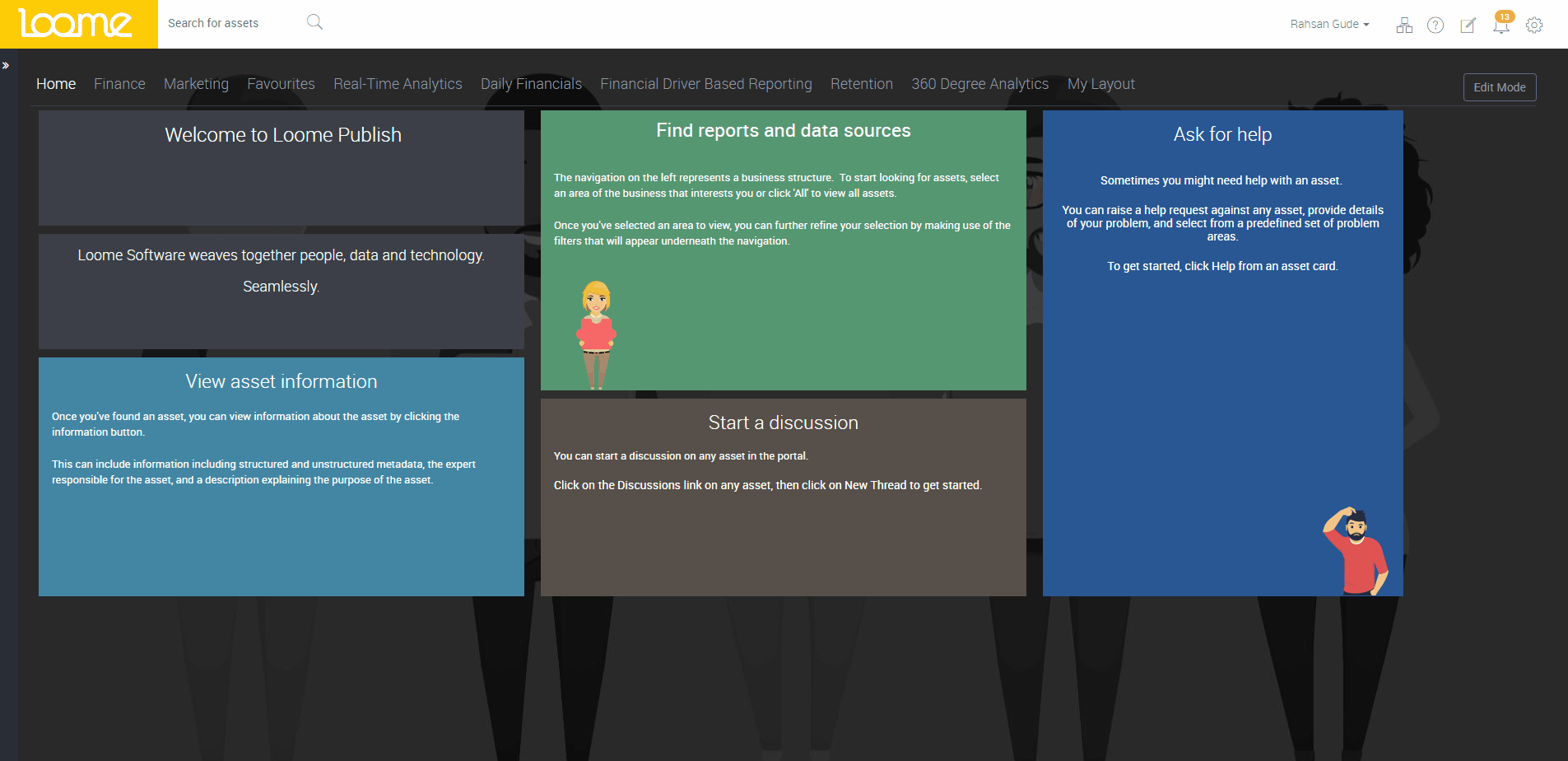 A gif showing how to The Report Usage Analysis feature works.